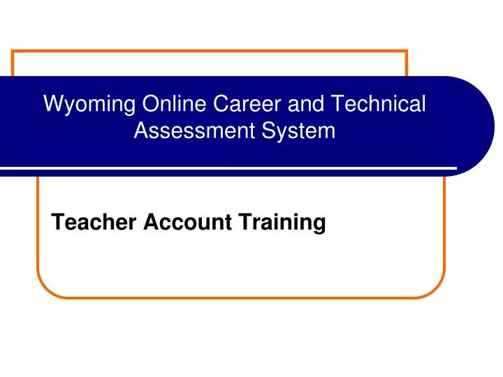 teacher account training