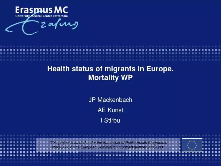 health status of migrants in europe mortality wp