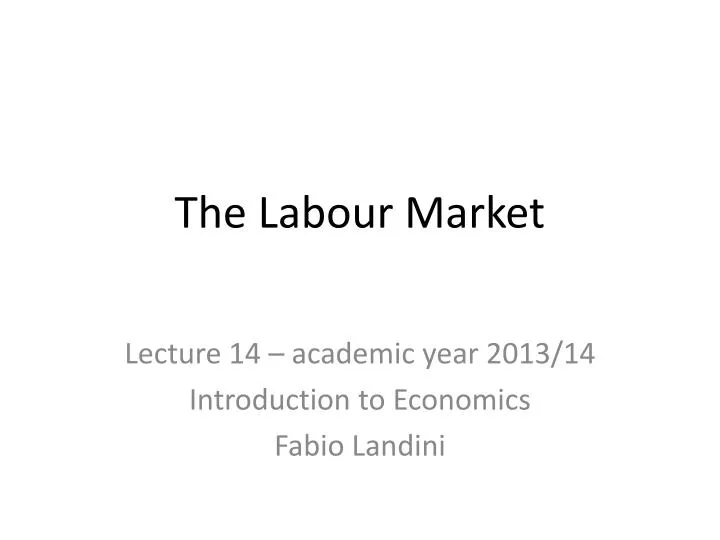 the labour market