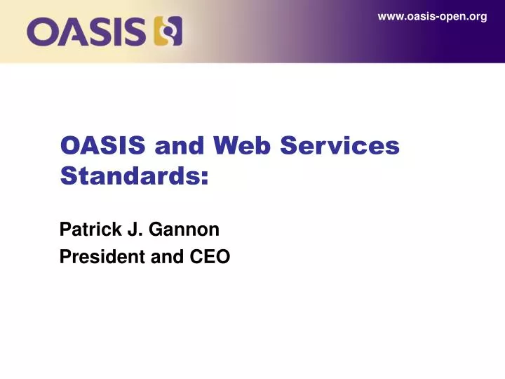 oasis and web services standards