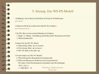 5 sitzung das ws ps modell