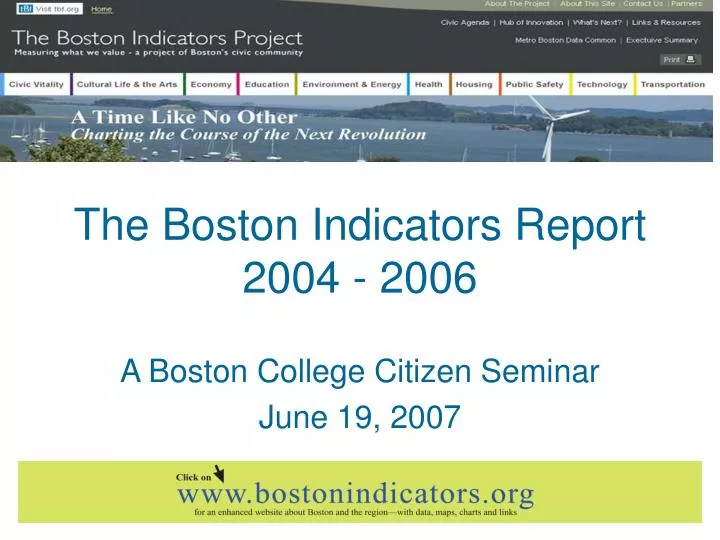 the boston indicators report 2004 2006