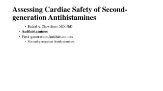 Assessing Cardiac Safety of Second-generation Antihistamines