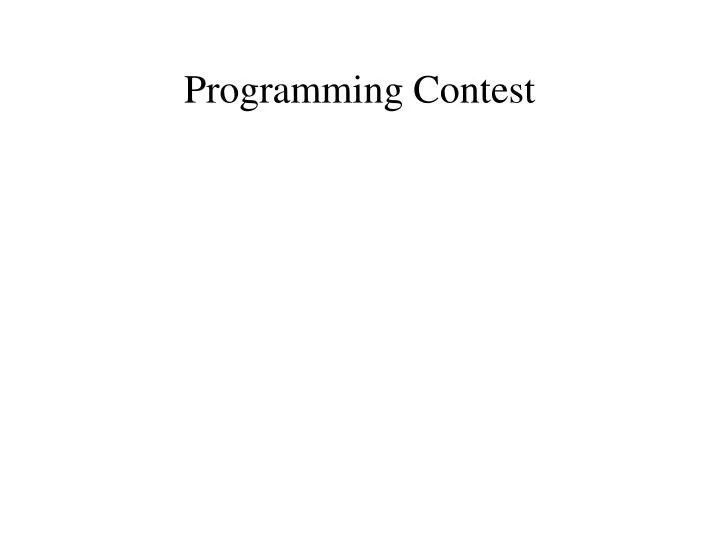 programming contest