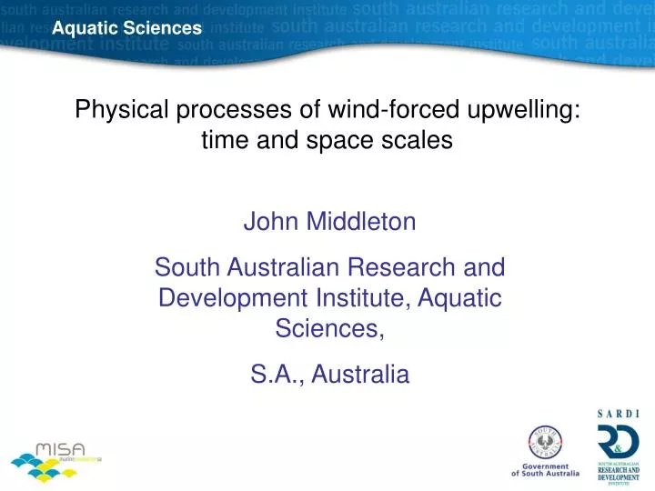 physical processes of wind forced upwelling time and space scales