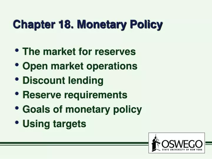 chapter 18 monetary policy