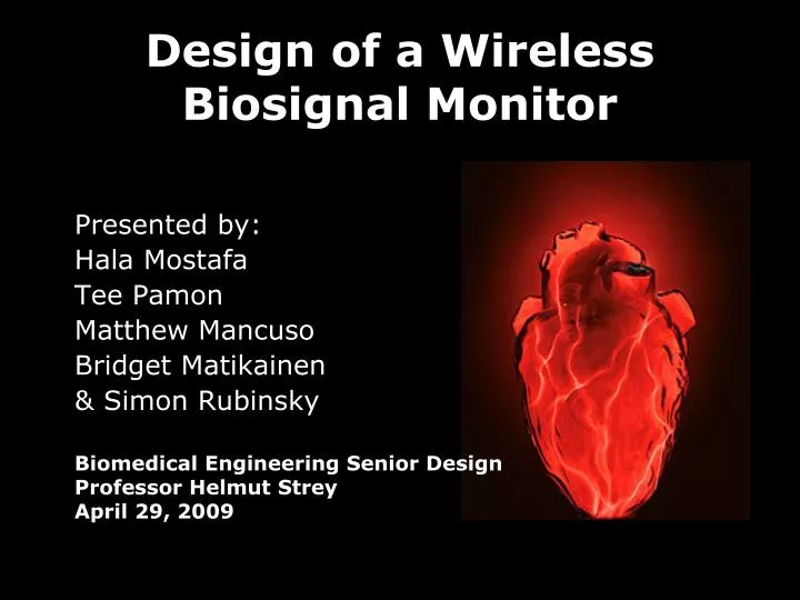 design of a wireless biosignal monitor