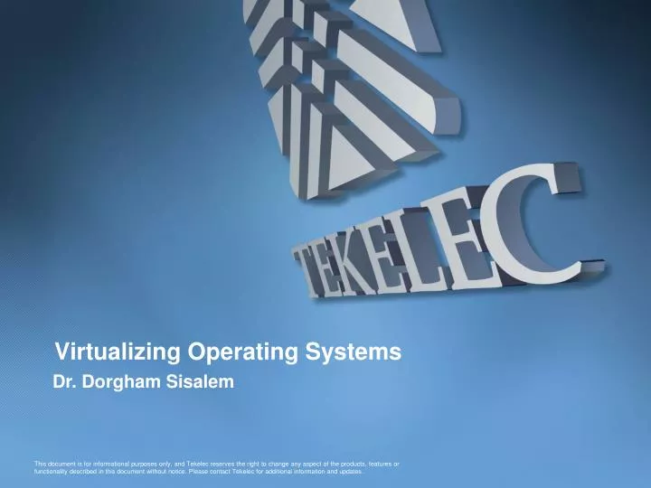 virtualizing operating systems