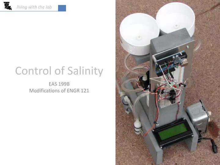 control of salinity