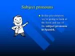 Subject pronouns - slide 1