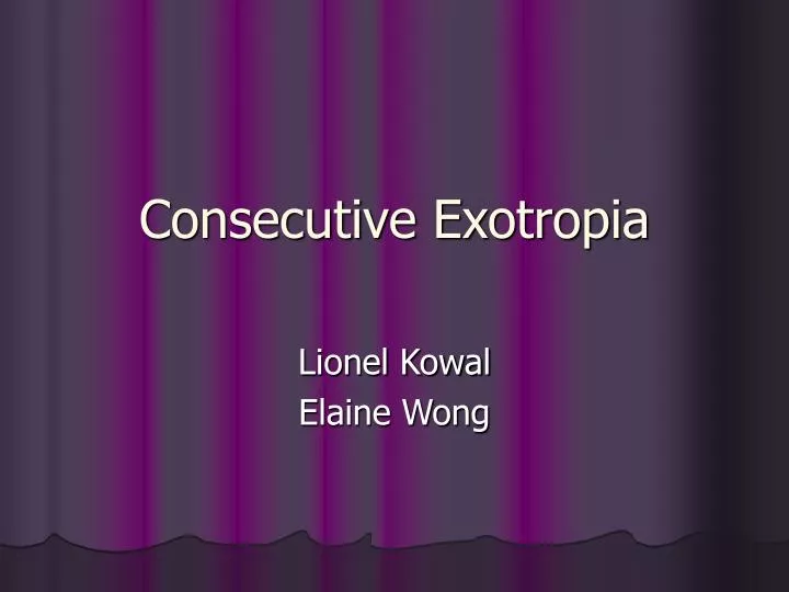 consecutive exotropia