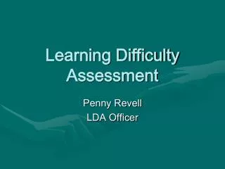 Learning Difficulty Assessment