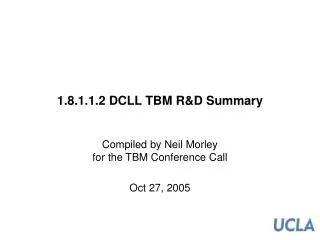 1.8.1.1.2 DCLL TBM R&amp;D Summary
