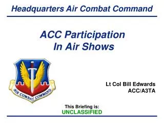 ACC Participation In Air Shows