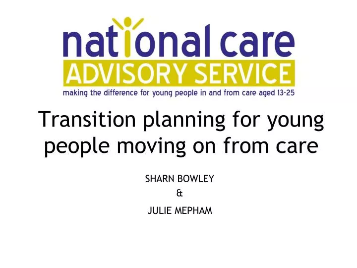 transition planning for young people moving on from care