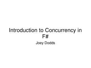 Introduction to Concurrency in F#