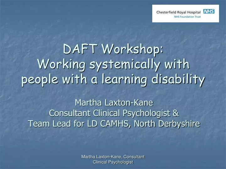 daft workshop working systemically with people with a learning disability