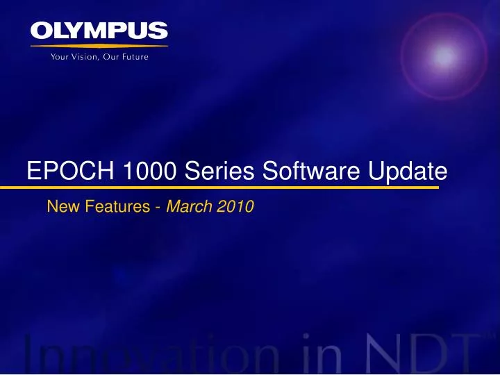 epoch 1000 series software update