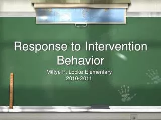 Response to Intervention Behavior