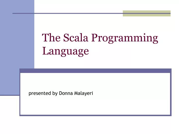the scala programming language