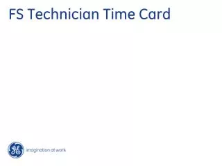 FS Technician Time Card