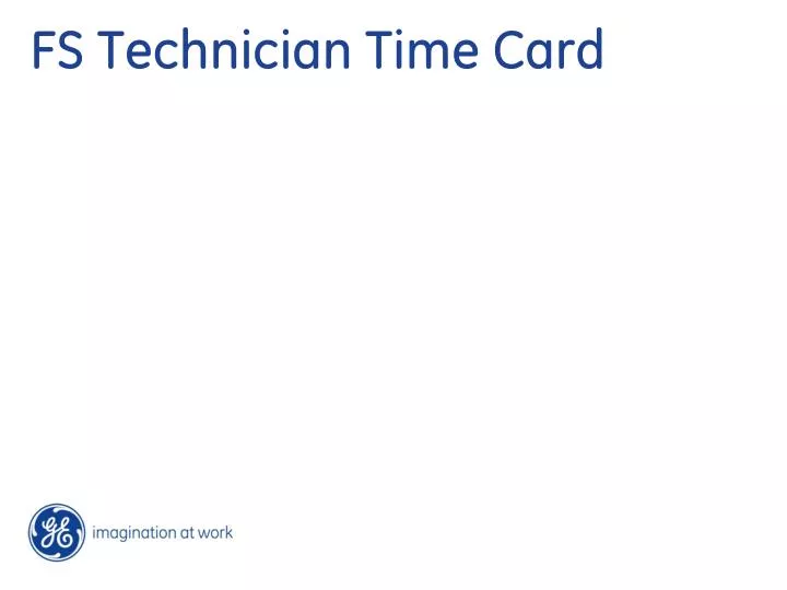 fs technician time card
