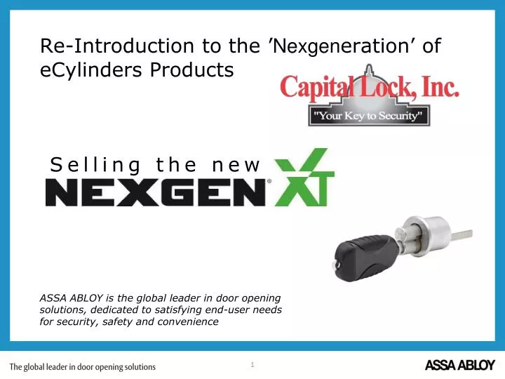 re introduction to the nexgen eration of ecylinders products