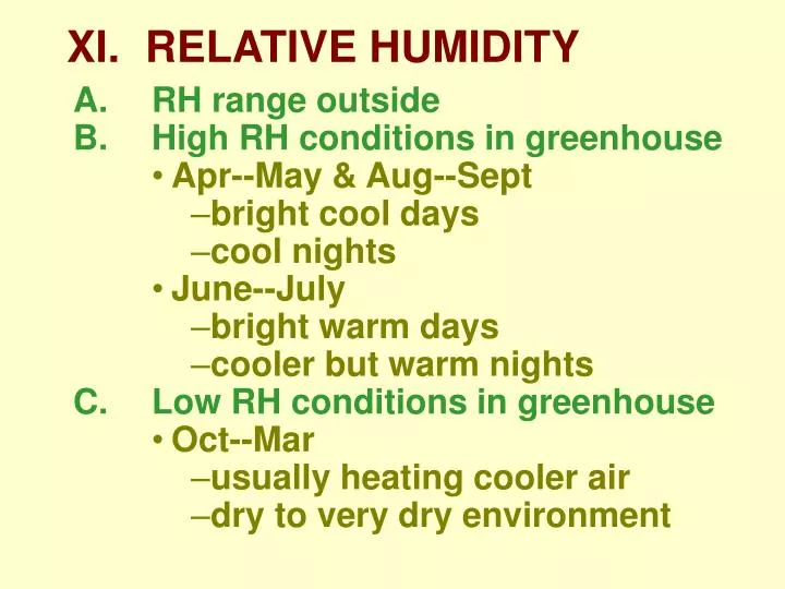 xi relative humidity