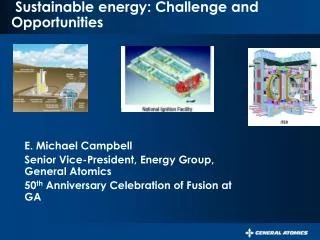 Sustainable energy: Challenge and Opportunities