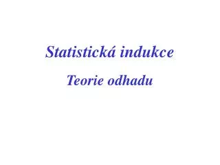 statistick indukce