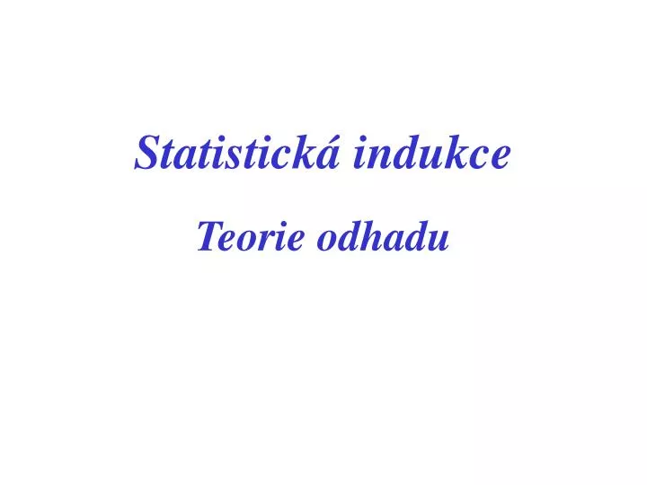 statistick indukce