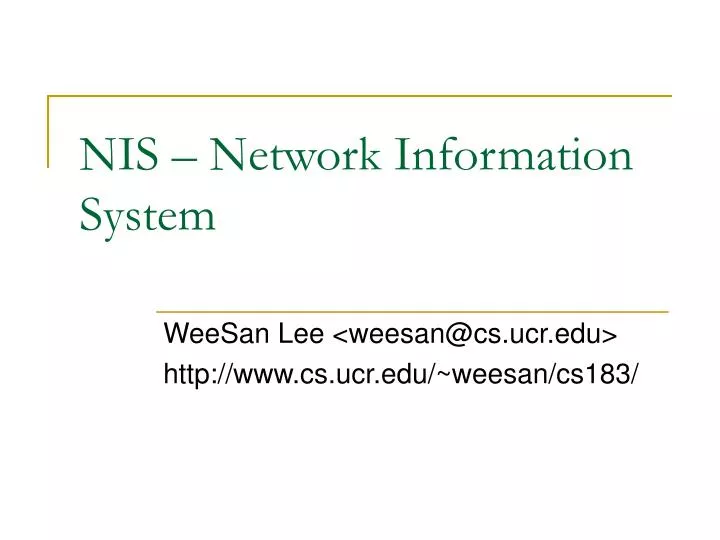 nis network information system