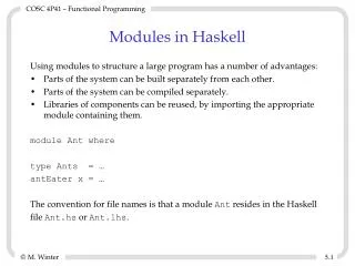 Modules in Haskell