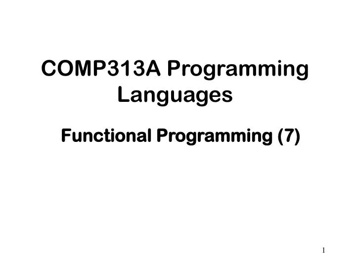 comp313a programming languages