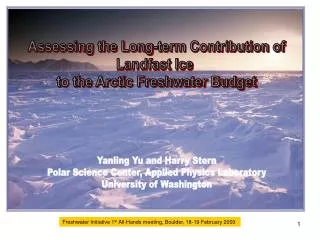 Assessing the Long-term Contribution of Landfast Ice to the Arctic Freshwater Budget