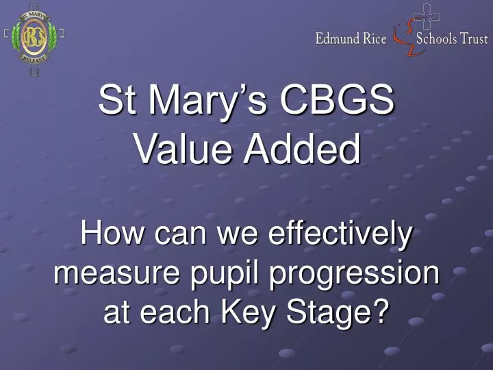 st mary s cbgs value added how can we effectively measure pupil progression at each key stage