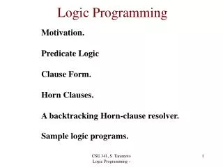 Logic Programming