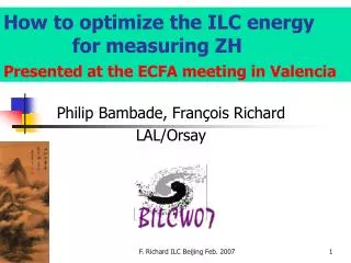 How to optimize the ILC energy for measuring ZH