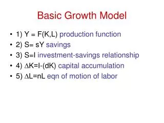 Basic Growth Model