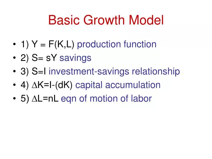 basic growth model