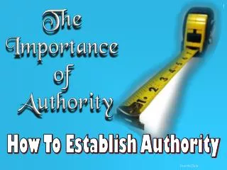How To Establish Authority