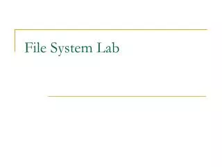 File System Lab