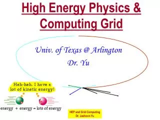 High Energy Physics &amp; Computing Grid
