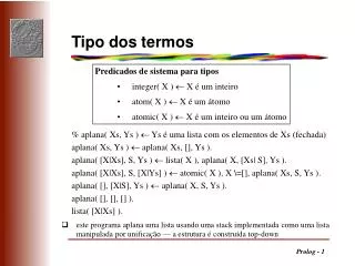 tipo dos termos