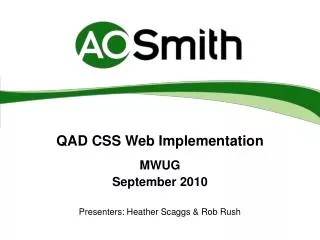 QAD CSS Web Implementation