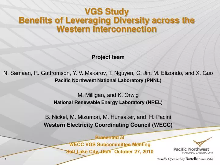 vgs study benefits of leveraging diversity across the western interconnection