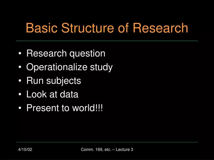 basic structure of research