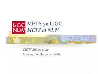 mets yn llgc mets at nlw