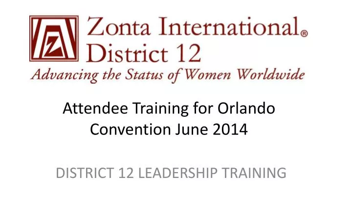 attendee training for orlando convention june 2014