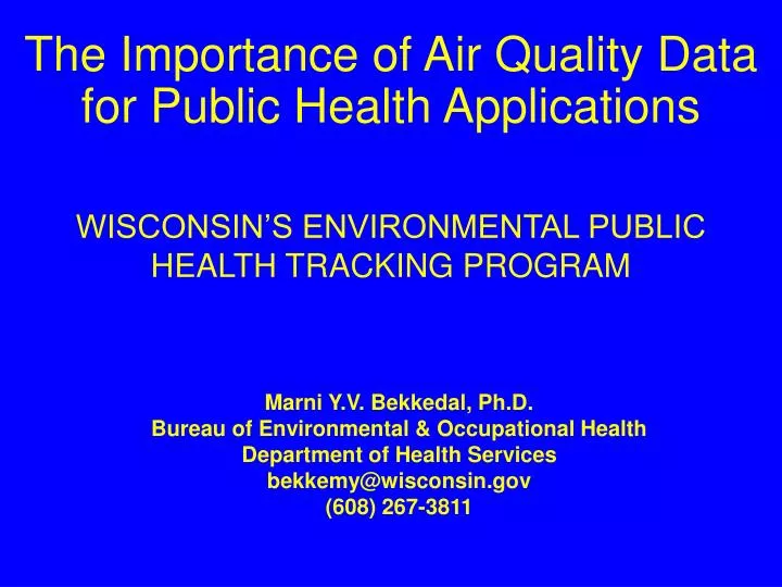 wisconsin s environmental public health tracking program